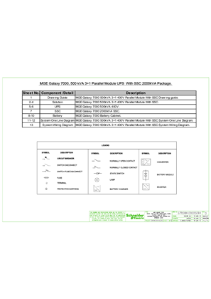 的映像 G7T500KH2000SSCR4 - MGE Galaxy 7000 500 kVA 3+1 Parallel Module UPS with 2000 kVA SSC