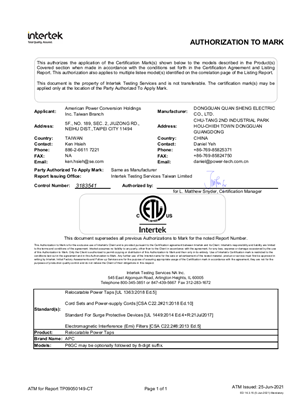 Image of cETLus certificate of P6GC