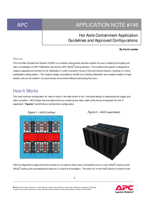 Image of Hot Aisle Containment Application Guidelines and Approved Configurations