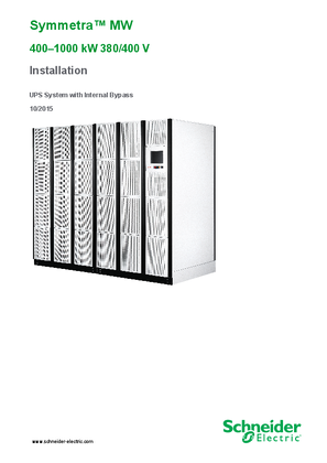 Image of Symmetra MW 400-1000 kW 400 V with Internal Bypass Installation