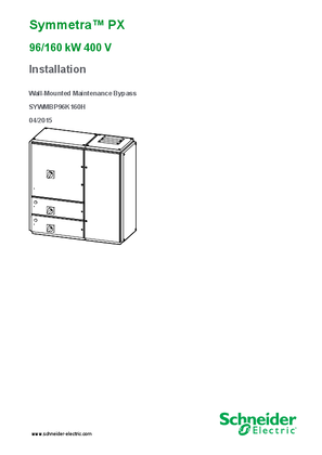 Image de Wall-Mount Maintenance Bypass Panel for Symmetra PX 96/160kW Installation