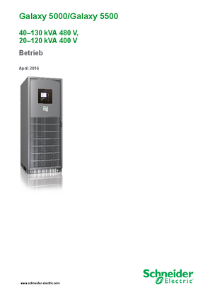 Bild von Galaxy 5000/5500 40-130 kVA 480 V and 20-120 kVA 400 V Operation Manual