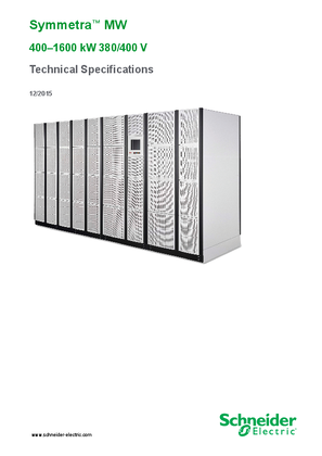 Image of Symmetra MW 400-1600 kW 400 V Technical Specifications