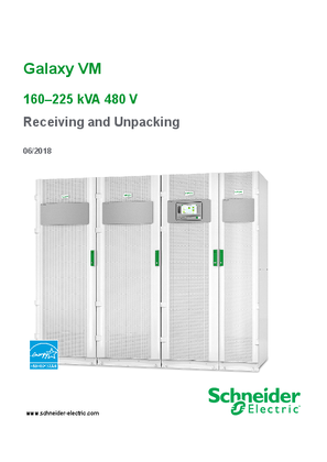 Imagen de Galaxy VM 160-225 kVA 480 V Receiving and Unpacking