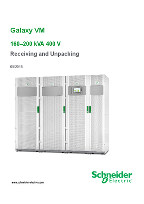 Image of Galaxy VM 160-200 kVA 400 V Receiving and Unpacking