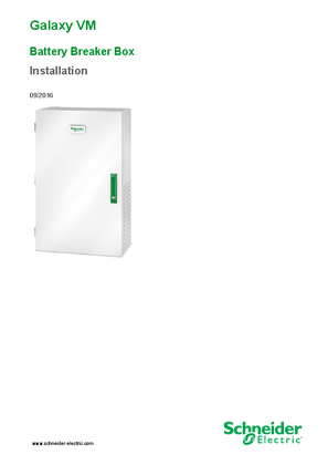 Image of Galaxy VM Battery Breaker Box GVMBBB630EL Installation