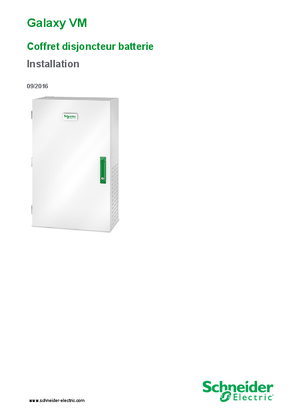 Image de Galaxy VM Coffret disjoncteur batterie Installation
