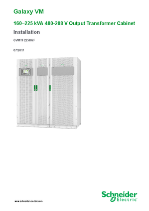 Image of Galaxy VM 480-208 V Output Transformer Cabinet Installation
