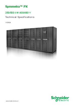 Afbeelding van Symmetra PX 250/500 kW 400/480 V Technical Specifications