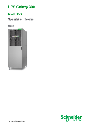 Image of UPS Galaxy 300 60–80 kVA Spesifikasi Teknis