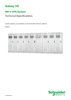 Image of Galaxy VX 480 V Technical Specifications