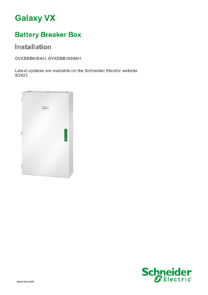 Imagen de Galaxy VX Battery Breaker Box Installation