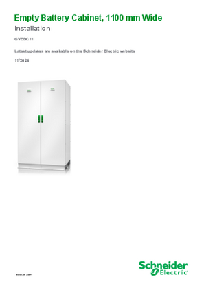 Image of Empty Classic Battery Cabinet 1100 mm Installation