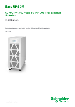 Image of Easy UPS 3M 60-100 kVA 400 V and 50 kVA 208 V Installation