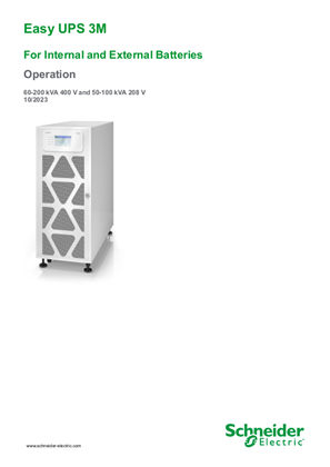 Image of Easy UPS 3M Operation Manual