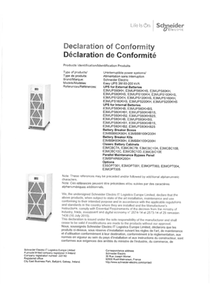 Slika linije Easy UPS 3M Cmim Declaration of Conformity