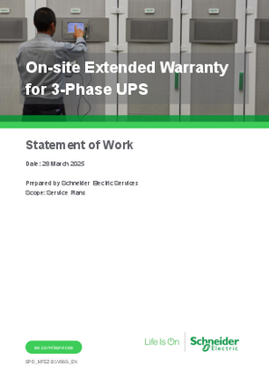 Image of On-site Extended Warranty for 3-Phase UPS