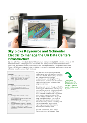 Image of StruxureWare for Data Centers - Sky (UK) Case Study