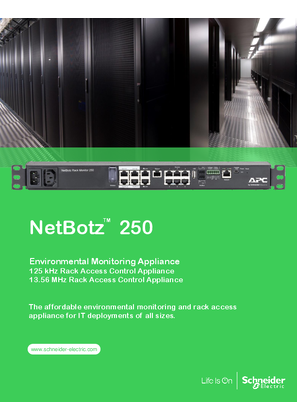 Slika linije NetBotz 250 Environmental Monitoring Appliance Product Brochure