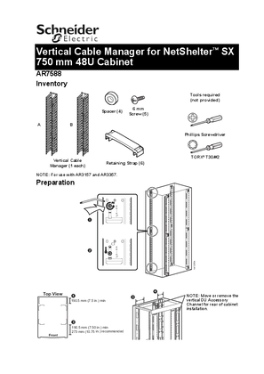 Obrázek Vertical Cable Manager for NetShelter SX 750mm Wide 48U