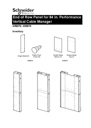 Image de End of Row Side Panel for Performance Vertical Cable Managers 84" H