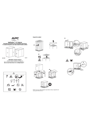 Image of NetShelter CX Enclosure Unpacking and Repacking with Shock Pallet