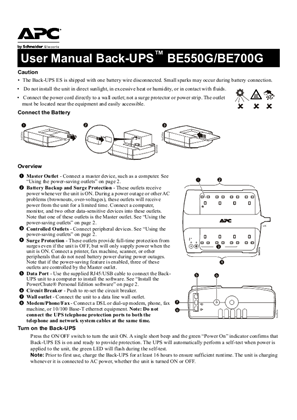Image of User Manual Back-UPS™ BE550G/BE700G