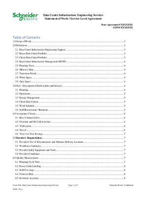 Image of Data Center Infrastructure Engineering Statement of Work (SOW)