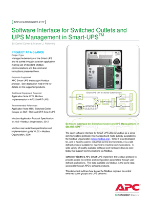 Image of Software interface for Switched Outlet and UPS Management in Smart-UPS