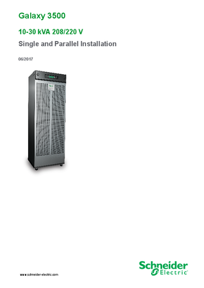 Image of Galaxy 3500 10-30 kVA 208/220 V Single and Parallel Installation