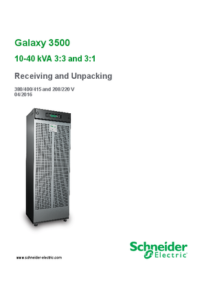 Image of 990-1961E Receiving and Unpacking Galaxy 3500, 10-40 KVA 400 V & 208 V