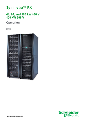 的映像 Symmetra PX 48, 96 and 160 kW 400 V and 100 kW 208 V Operation