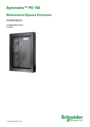 Imagen de Symmetra PX 160kW Maintenance Bypass Enclosure Installation Manual