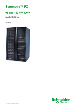 Image of Symmetra PX 96 kW and 160 kW 400 V Installation