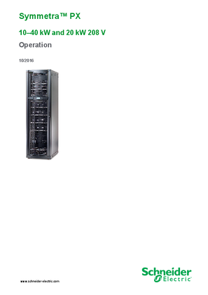 Image of Symmetra PX 10–40 kW and 20 kW 208 V Operation manual