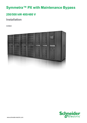 Image of Symmetra PX 250/500 kW 400/480V with Maintenance Bypass Installation