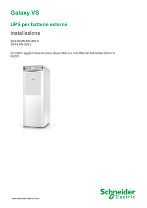 Immagine di Galaxy VS UPS per batterie esterne Installazione