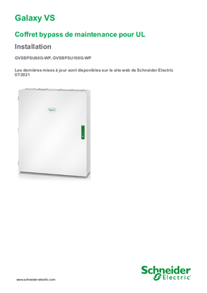 Image de Galaxy VS Coffret bypass de maintenance pour UL Installation