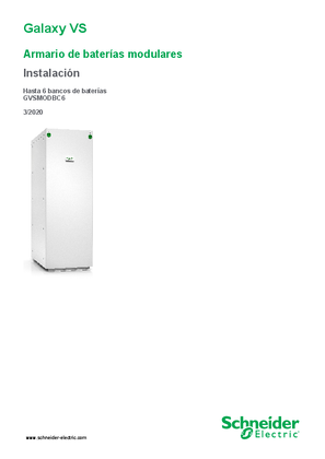 Imagen de Galaxy VS Armario de baterías modulares Instalación Hasta 6 bancos de baterías