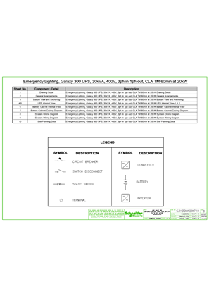 Image of G3H303IM6BX710 - Emergency Lighting, Galaxy 300 30kVA, 400V, 3ph in 1ph out, CLA TM 60min at 20kW