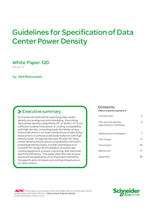 Image of Guidelines for Specification of Data Center Power Density