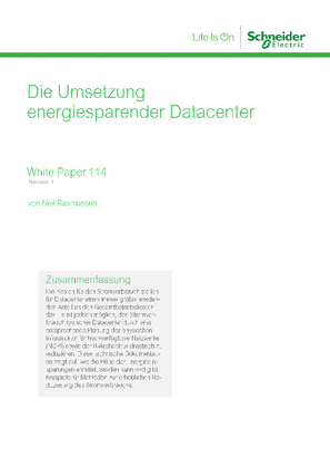 Die Umsetzung energiesparender Datencenter