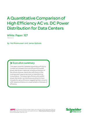 Image of A Quantitative Comparison of High Efficiency AC vs. DC Power Distribution for Data Centers