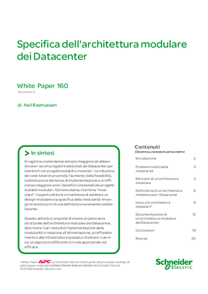 Specifica dellarchitettura modulare dei Datacenter