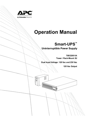 Bild von Operation Manual - Smart-UPS SMT700X167/SMT2200R2X167
