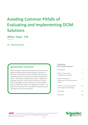 Image of Avoiding Common Pitfalls of Evaluating and Implementing DCIM Solutions