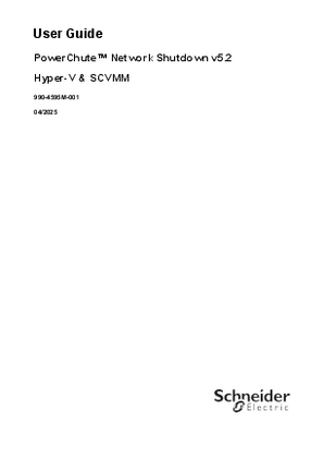 Image of PowerChute Network Shutdown v5.2 - Hyper-V and SCVMM User Guide
