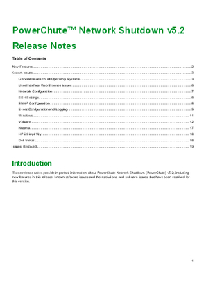 イメージ PowerChute Network Shutdown v5.2 - Release Notes