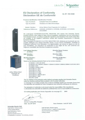 Imagem de InRow Air Cooled 300mm Gen2 product EU declaration of conformity