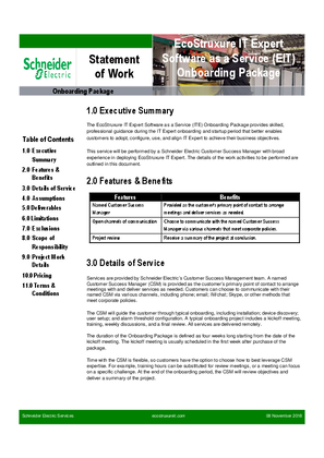 Image of EcoStruxure IT Expert Onboarding Package